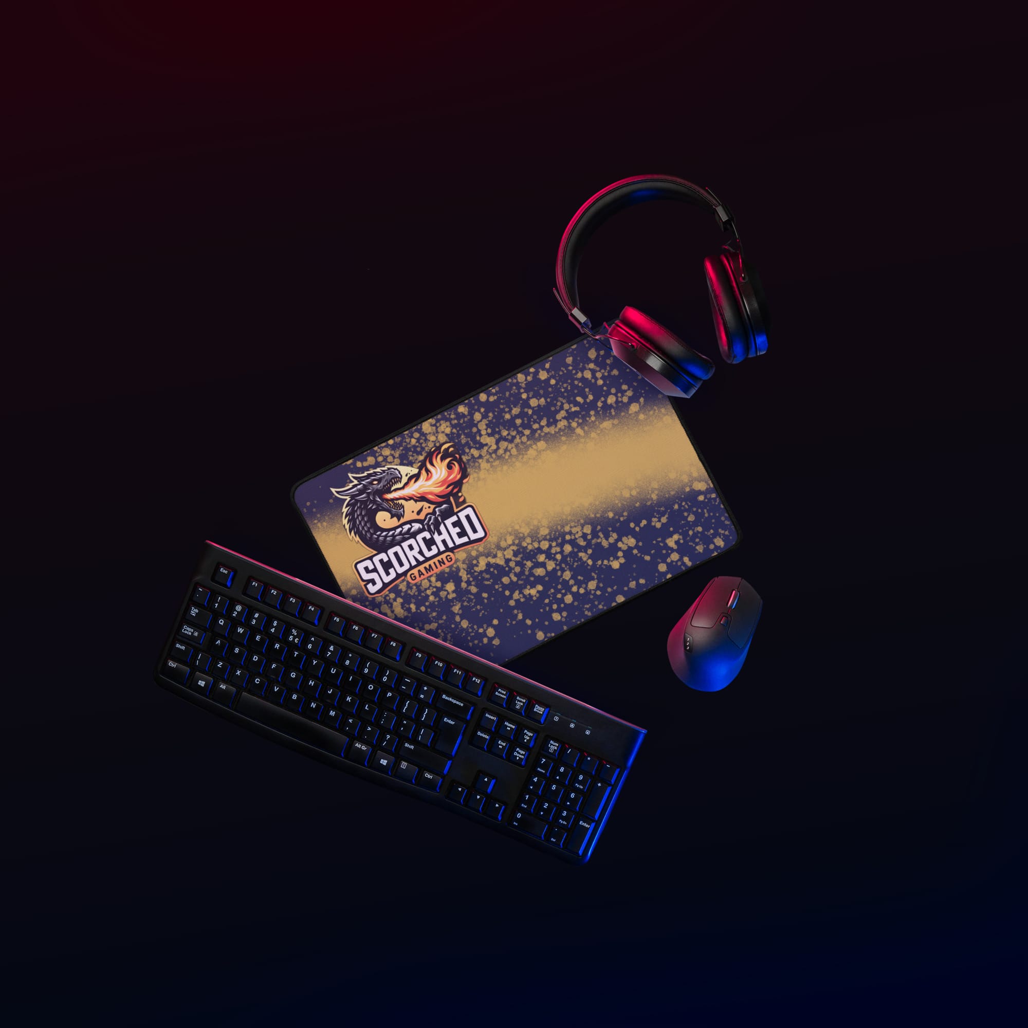 Scorched Gaming Desk mat